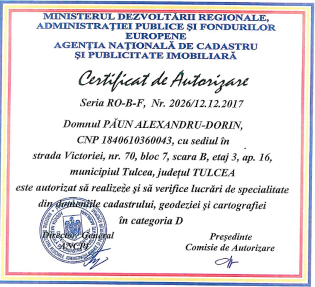 certificat ANCPI