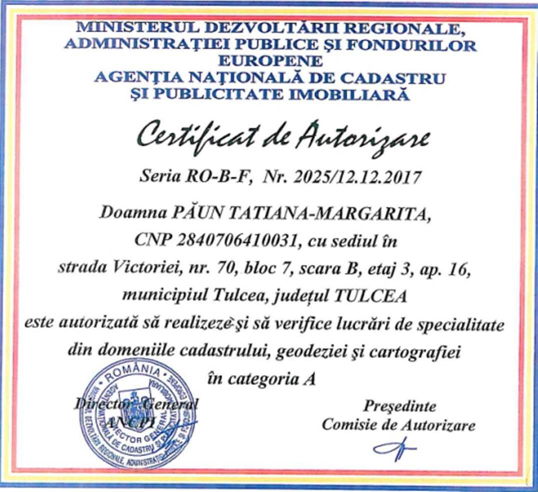 certificat ANCPI